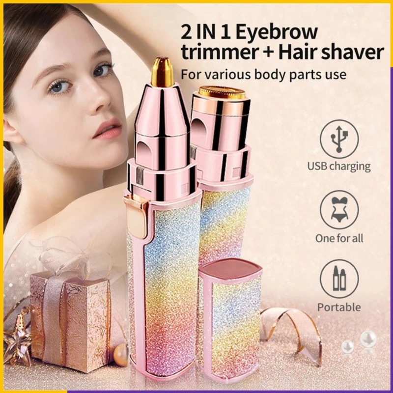2 in 1 Eyebrow Razor and Painless Hair Remover